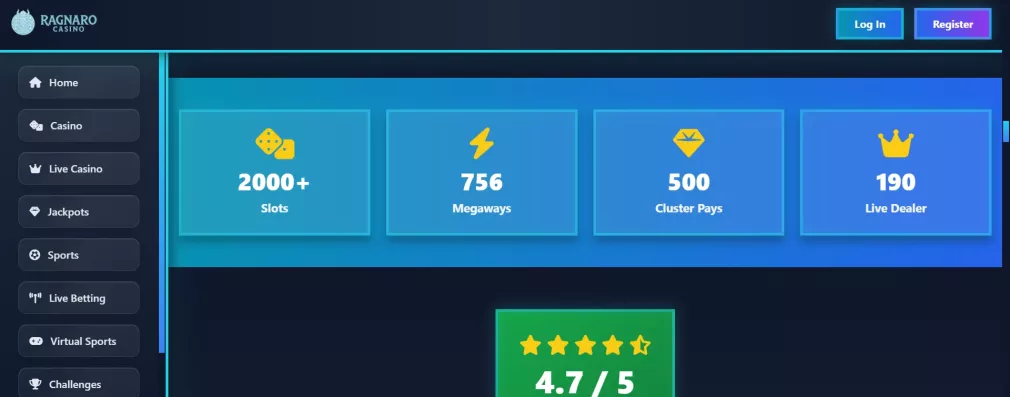 Ragnaro Casino Willkommensbonus und Freispiele